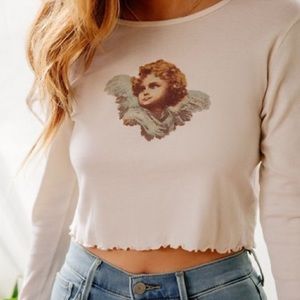 Urban outfitters angel crop top